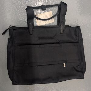 Black Men's Open Story Commuter Tote Bag -